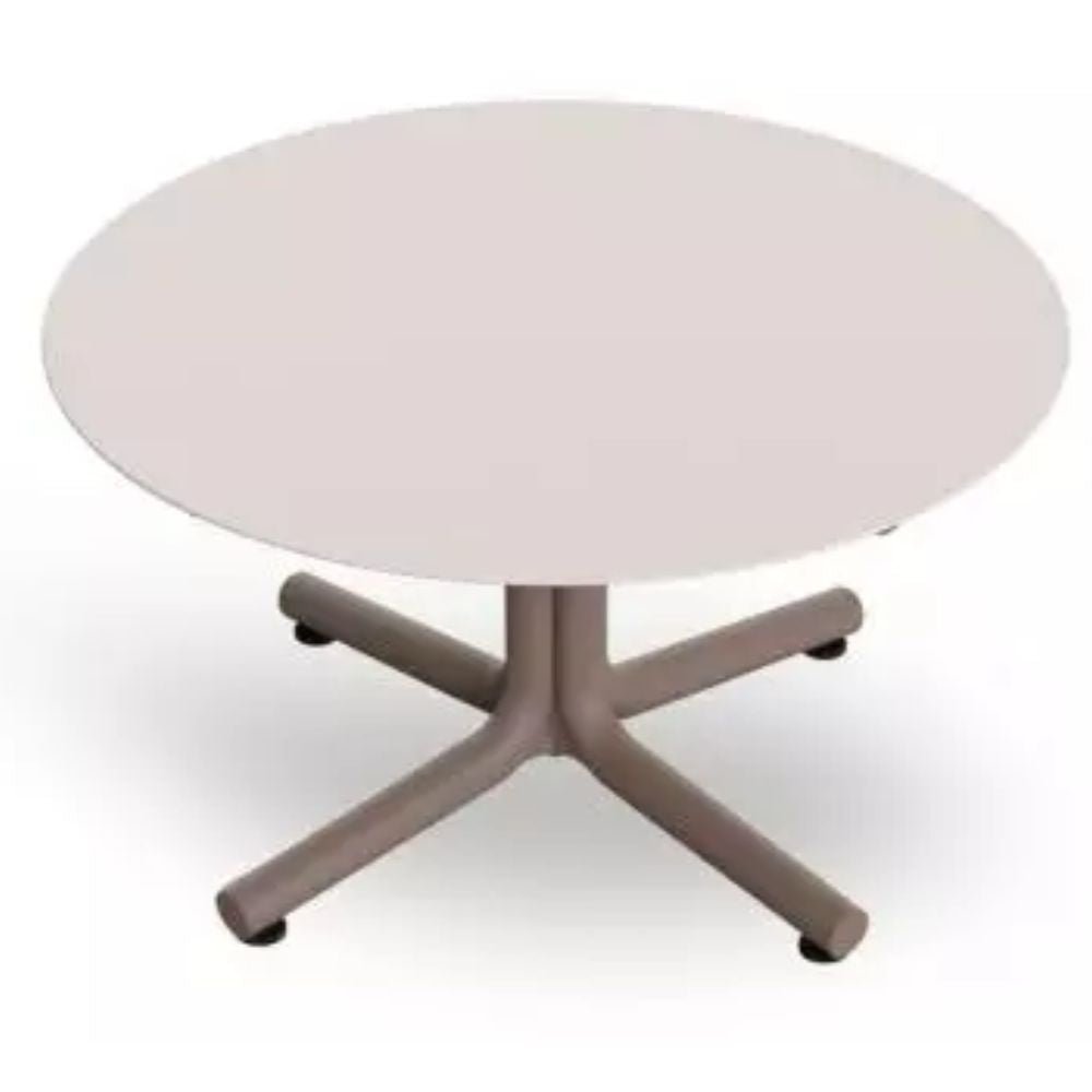 MESA RESOL BINI HPL LOUNGE | Mesa Ocasional | Tablero Compacto Fenólico | Pie Polipropileno | Fibra Vidrio | Protección UV | Interior + Exterior - 06076 - Resol - NOGAL BEAT - Mesas